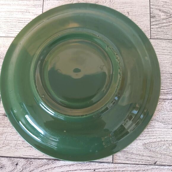 Homer Laughlin Teacup & Saucers CARNIVAL Dishes Lot Of 4 Yellow Cobalt Green - Picture 11 of 16